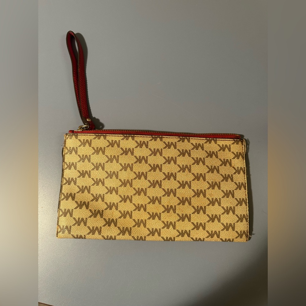 Michael Kors Brown/red Wristlet - Picture 2 of 4
